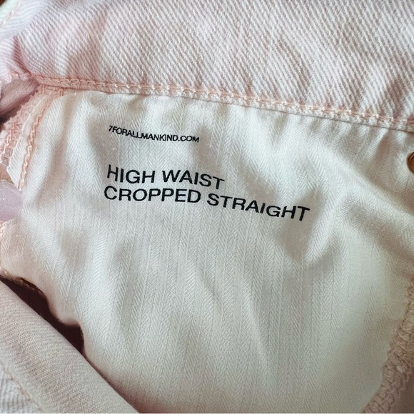 7 For All Mankind High Waist Cropped Straight Leg Jeans - Picture 7 of 8